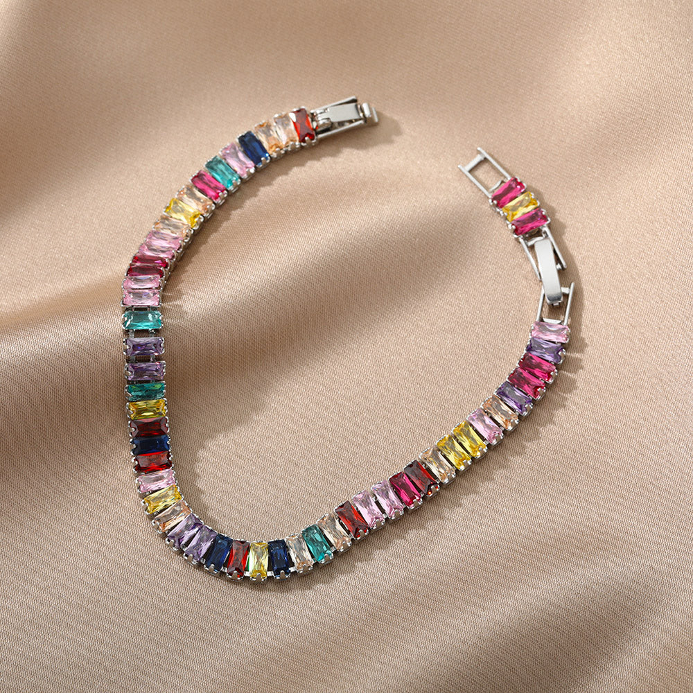Boho Rainbow Tennis Bracelet