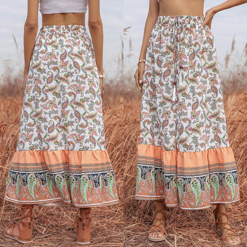 Lace Up Long Skirt